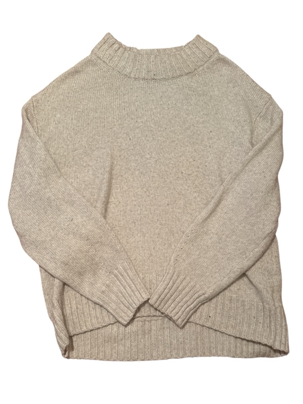 Sonoma Light Beige Turtleneck-Style Cowl Sweater